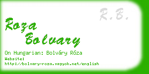 roza bolvary business card